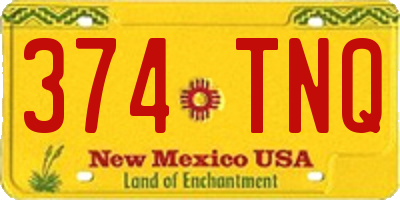 NM license plate 374TNQ
