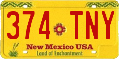 NM license plate 374TNY