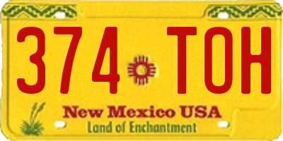 NM license plate 374TOH