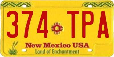 NM license plate 374TPA
