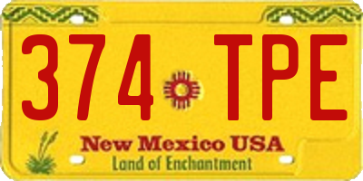 NM license plate 374TPE