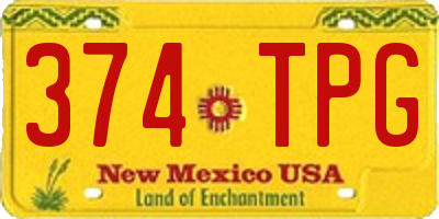 NM license plate 374TPG