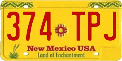NM license plate 374TPJ