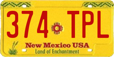 NM license plate 374TPL