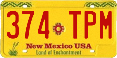 NM license plate 374TPM