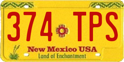 NM license plate 374TPS