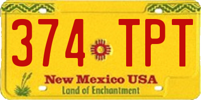 NM license plate 374TPT