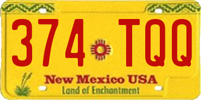 NM license plate 374TQQ