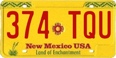 NM license plate 374TQU