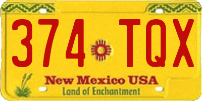 NM license plate 374TQX