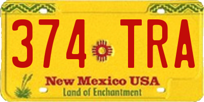 NM license plate 374TRA