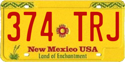NM license plate 374TRJ