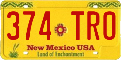 NM license plate 374TRO