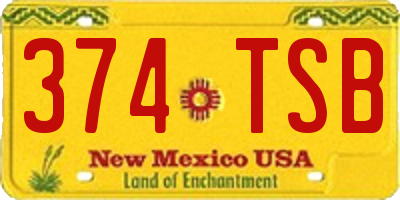 NM license plate 374TSB
