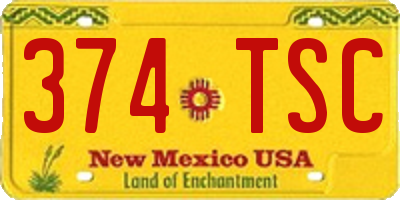 NM license plate 374TSC