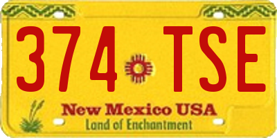 NM license plate 374TSE