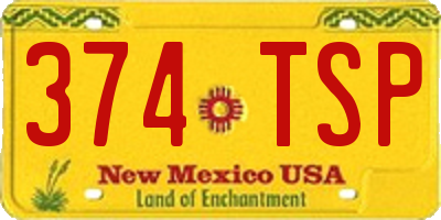 NM license plate 374TSP