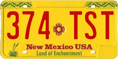 NM license plate 374TST
