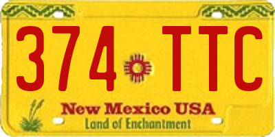 NM license plate 374TTC
