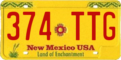 NM license plate 374TTG