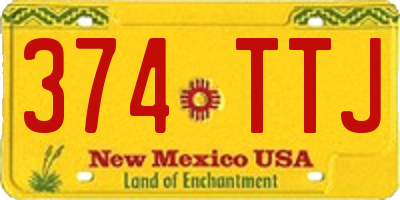 NM license plate 374TTJ