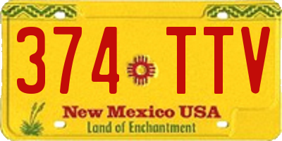 NM license plate 374TTV