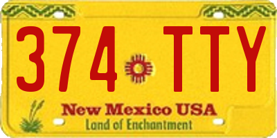 NM license plate 374TTY