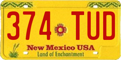 NM license plate 374TUD