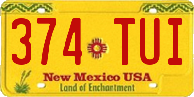 NM license plate 374TUI