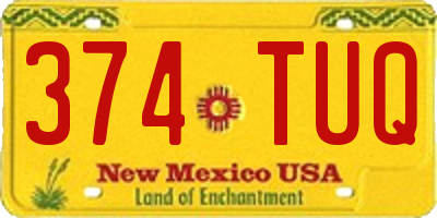 NM license plate 374TUQ