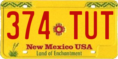 NM license plate 374TUT