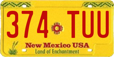 NM license plate 374TUU