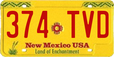 NM license plate 374TVD
