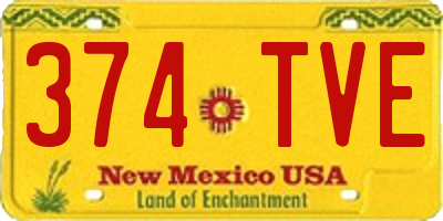 NM license plate 374TVE
