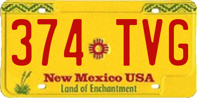 NM license plate 374TVG