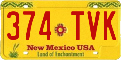 NM license plate 374TVK