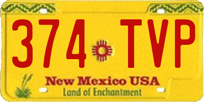 NM license plate 374TVP