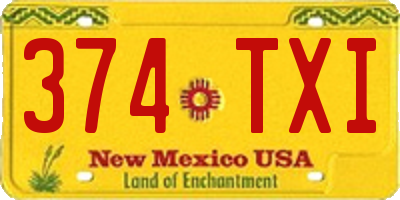 NM license plate 374TXI