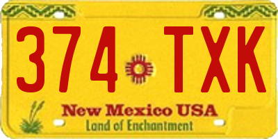 NM license plate 374TXK