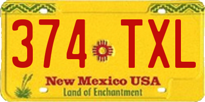NM license plate 374TXL