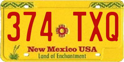 NM license plate 374TXQ
