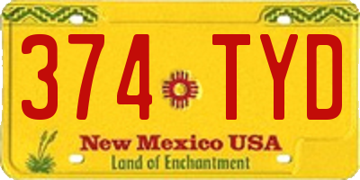 NM license plate 374TYD