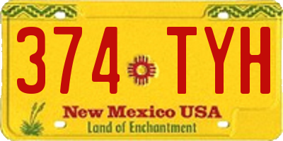 NM license plate 374TYH