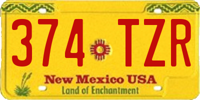 NM license plate 374TZR