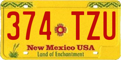 NM license plate 374TZU