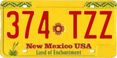NM license plate 374TZZ