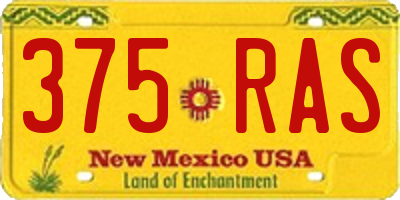 NM license plate 375RAS