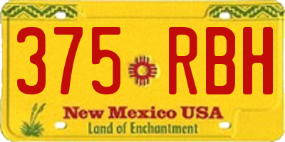 NM license plate 375RBH