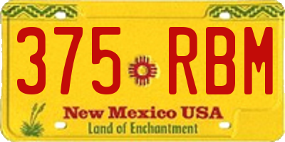 NM license plate 375RBM