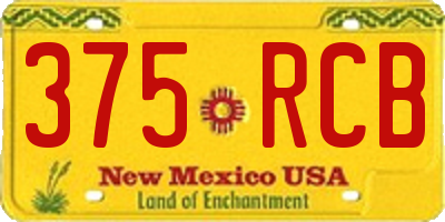 NM license plate 375RCB